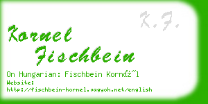 kornel fischbein business card